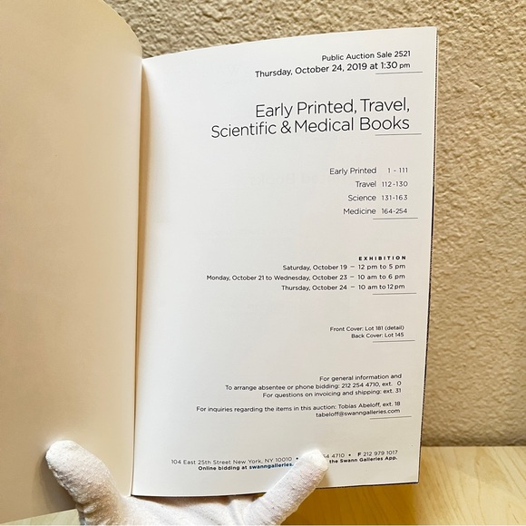 SWANN Galleries Auction Catalog: Travel, Scientific & Medical Books. - Picture 4 of 8